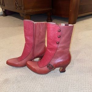 vintage fluevog red boots